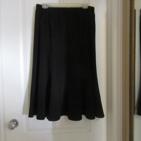 Ladies Size 12 Elastic waist skirt Black Tan Jay - Picture 4 of 8
